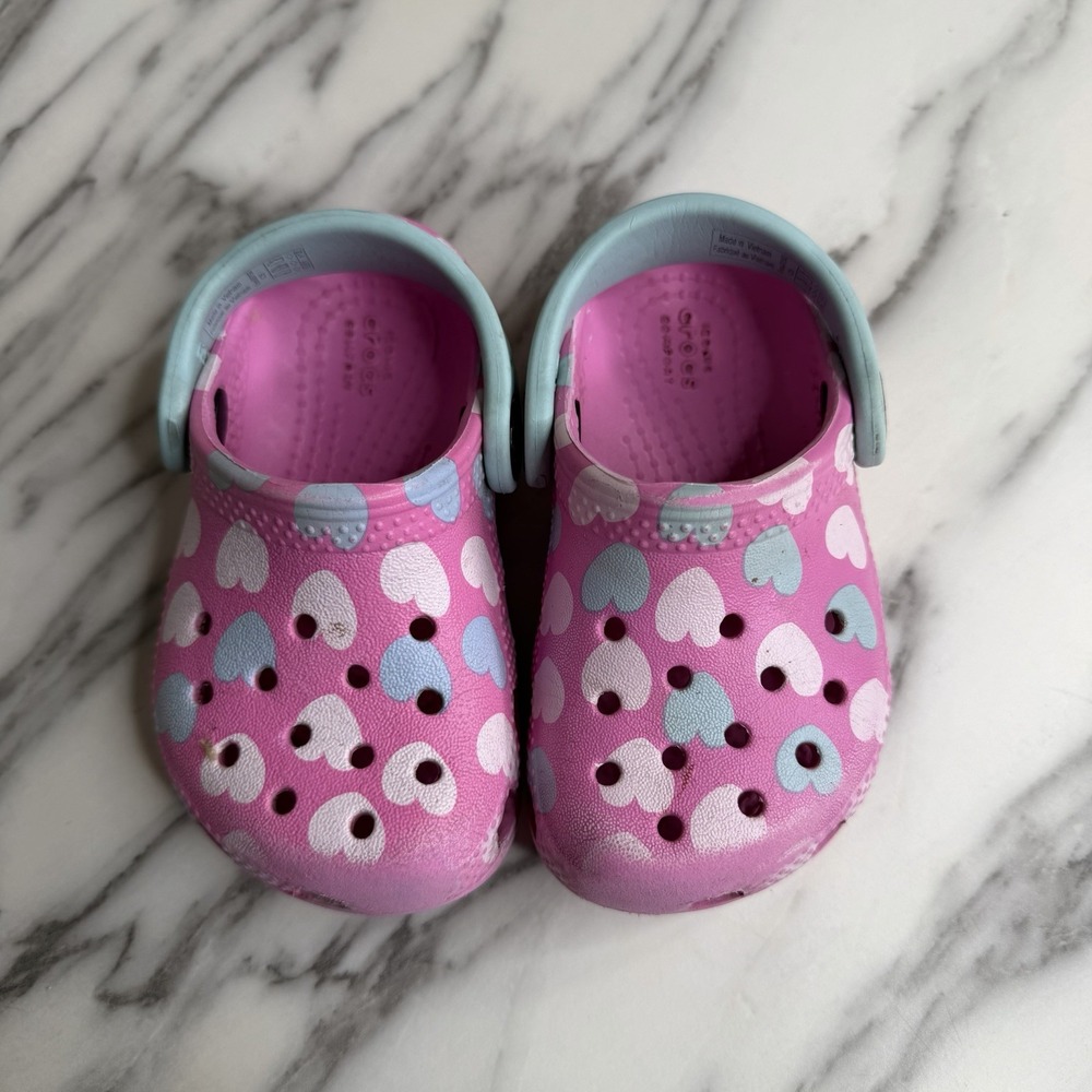 Crocs Classic Pink Comfort Clog Slip-On Shoes Unisex Toddler US Size C 5 - Picture 2 of 5